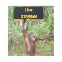 I Love Orangutans Memo Pad