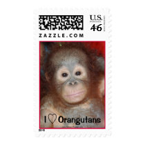 I Love Orangutans postage