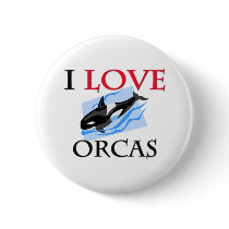 I Love Orcas buttons by tshirtshirts I Love Orcas buttons
