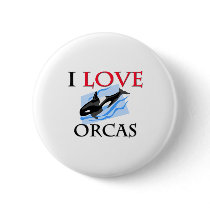 I Love Orcas buttons by tshirtshirts I Love Orcas buttons