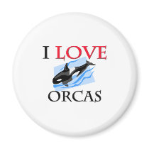 I Love Orcas magnets