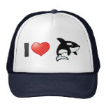 I Love Orcas Mesh Hat
