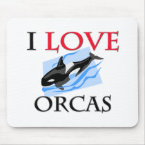 I Love Orcas mousepads
