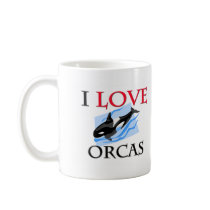 I Love Orcas mugs