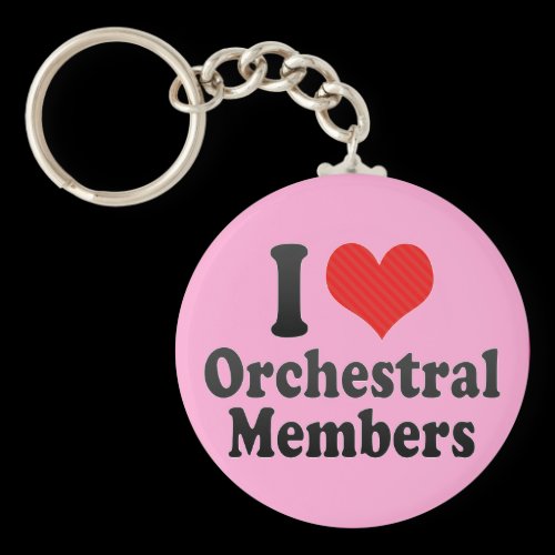 I Love Orchestral Members Keychains