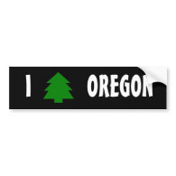 I love Oregon Bumper Stickers
