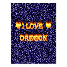 I love oregon fire and flames post cards