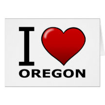 I LOVE OREGON GREETING CARDS