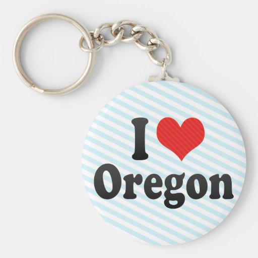 I Love  Oregon Key Chains