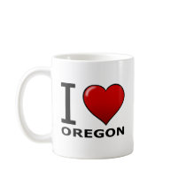 I LOVE OREGON COFFEE MUG