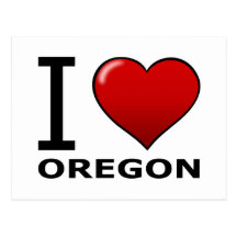 I LOVE OREGON POST CARD