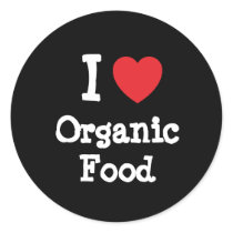 I love Organic Food heart custom personalized Sticker