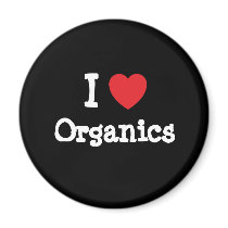 I love Organics heart custom personalized magnets