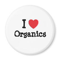 I love Organics heart custom personalized magnets