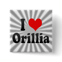 I Love Orillia, Canada. I Love Orillia, Canada Buttons