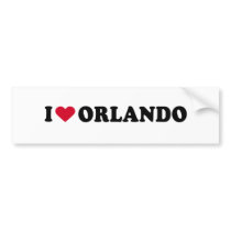 I LOVE ORLANDO bumper stickers