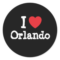 I love Orlando heart custom personalized stickers