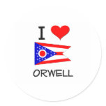 I Love Orwell Ohio Stickers