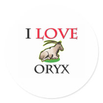 I Love Oryx stickers by tshirtshirts I Love Oryx stickers