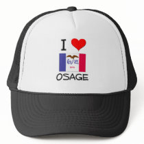 I Love OSAGE Iowa hats