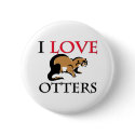 I Love Otters buttons