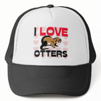I Love Otters hats by AnimalShirts I Love Otters hats