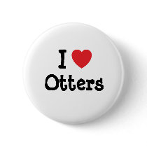 I love Otters heart custom personalized buttons by funnycustomtshirts I love Otters heart custom personalized buttons