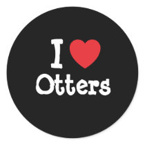I love Otters heart custom personalized stickers by funnycustomtshirts I love Otters heart custom personalized stickers