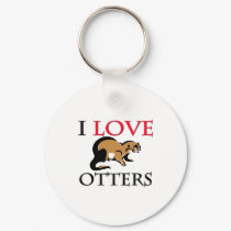 I Love Otters keychains by tshirtshirts I Love Otters keychains