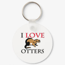 I Love Otters keychains by tshirtshirts I Love Otters keychains