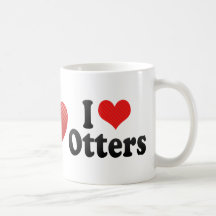 I Love Otters Mug