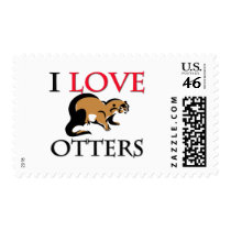 I Love Otters postage by tshirtshirts I Love Otters postage