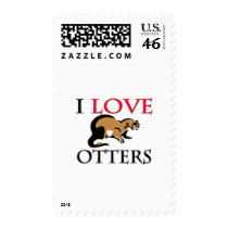 I Love Otters postage by tshirtshirts I Love Otters postage