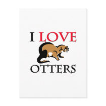 I Love Otters postcards by tshirtshirts I Love Otters postcards