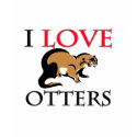 I Love Otters t-shirts