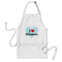 I Love Ottumwa, United States Aprons