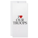 I Love Our Troops Custom Rack Card