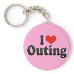 I Love Outing Keychain