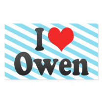 I love Owen Rectangular Stickers
