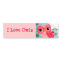 I Love Owls Bumper Sticker bumper stickers