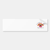 I love owls deal with it bumper sticker