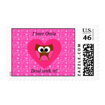 I love owls deal with it postage