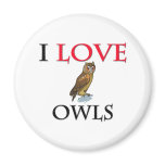 I Love Owls Fridge Magnets