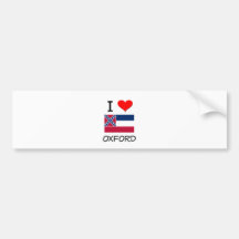 I Love Oxford Mississippi Bumper Stickers