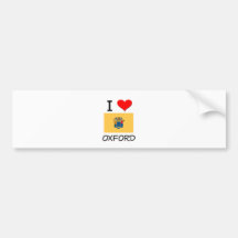 I Love Oxford New Jersey Bumper Stickers