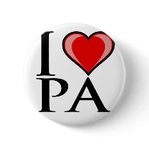 I Love PA - Pennsylvania Button
