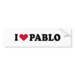 I LOVE PABLO BUMPER STICKER