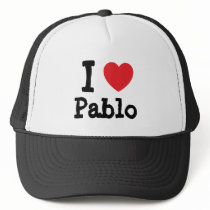 I love Pablo heart custom personalized hats