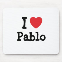 I love Pablo heart custom personalized mousepads