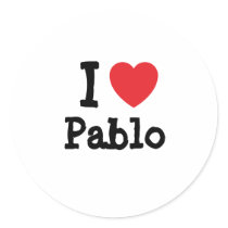 I love Pablo heart custom personalized stickers by funnycustomtshirts I love Pablo heart custom personalized stickers